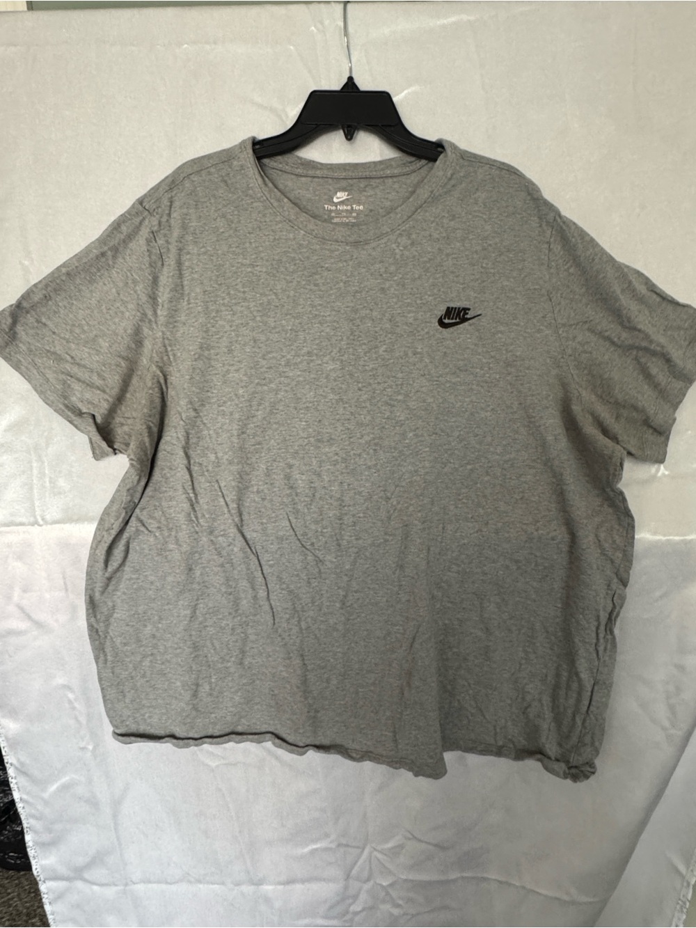 Nike Gray Short Sleeve Crewneck with Black Swoosh
